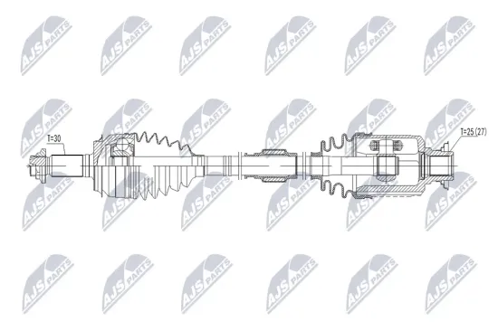 Antriebswelle Vorderachse rechts NTY NPW-HD-183 Bild Antriebswelle Vorderachse rechts NTY NPW-HD-183