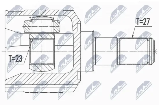 Gelenksatz, Antriebswelle getriebeseitig Hinterachse Hinterachse links Hinterachse rechts NTY NPW-HY-531 Bild Gelenksatz, Antriebswelle getriebeseitig Hinterachse Hinterachse links Hinterachse rechts NTY NPW-HY-531
