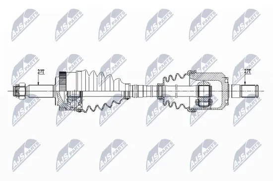 Antriebswelle Vorderachse links NTY NPW-HY-545 Bild Antriebswelle Vorderachse links NTY NPW-HY-545