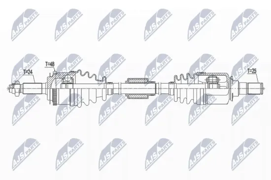 Antriebswelle Vorderachse links NTY NPW-HY-551 Bild Antriebswelle Vorderachse links NTY NPW-HY-551