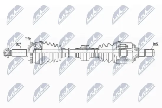 Antriebswelle Vorderachse links NTY NPW-HY-557 Bild Antriebswelle Vorderachse links NTY NPW-HY-557