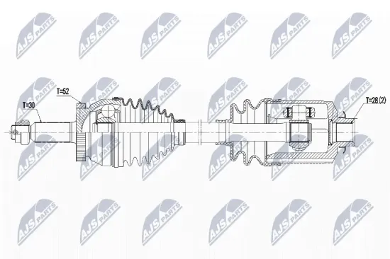 Antriebswelle Vorderachse rechts NTY NPW-HY-563 Bild Antriebswelle Vorderachse rechts NTY NPW-HY-563