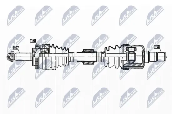 Antriebswelle Vorderachse links NTY NPW-HY-569 Bild Antriebswelle Vorderachse links NTY NPW-HY-569
