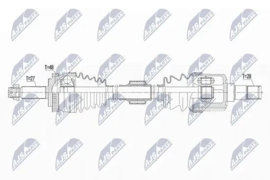 Antriebswelle Vorderachse rechts NTY NPW-HY-571 Bild Antriebswelle Vorderachse rechts NTY NPW-HY-571