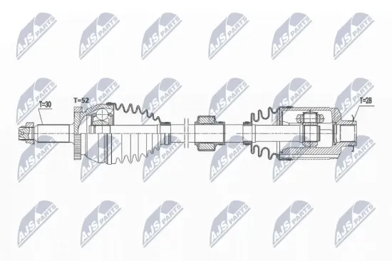 Antriebswelle Vorderachse rechts NTY NPW-HY-573 Bild Antriebswelle Vorderachse rechts NTY NPW-HY-573