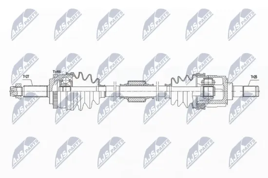 Antriebswelle Vorderachse rechts NTY NPW-HY-579 Bild Antriebswelle Vorderachse rechts NTY NPW-HY-579