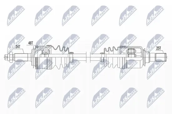 Antriebswelle Vorderachse links NTY NPW-HY-585 Bild Antriebswelle Vorderachse links NTY NPW-HY-585