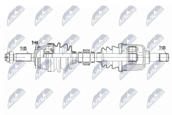 Antriebswelle Vorderachse links NTY NPW-HY-591 Bild Antriebswelle Vorderachse links NTY NPW-HY-591