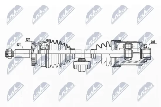 Antriebswelle Vorderachse rechts NTY NPW-HY-599 Bild Antriebswelle Vorderachse rechts NTY NPW-HY-599