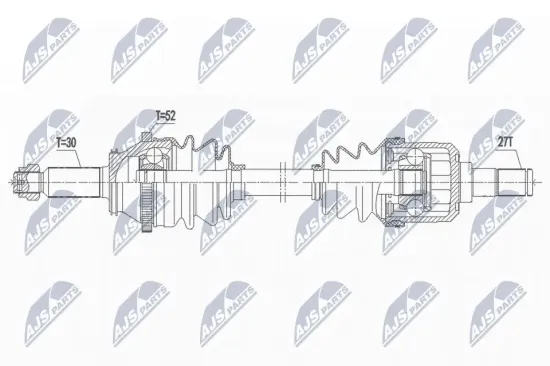 Antriebswelle Hinterachse links Hinterachse rechts NTY NPW-HY-601 Bild Antriebswelle Hinterachse links Hinterachse rechts NTY NPW-HY-601