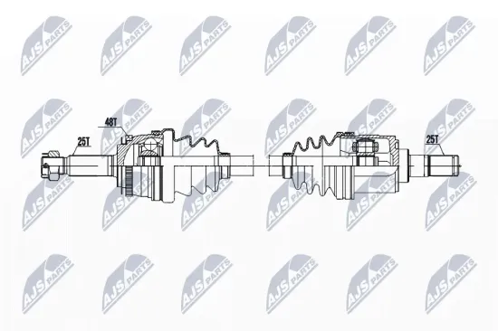 Antriebswelle Vorderachse links NTY NPW-HY-603 Bild Antriebswelle Vorderachse links NTY NPW-HY-603
