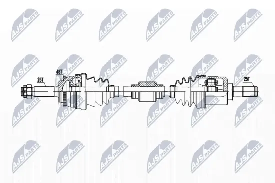 Antriebswelle Vorderachse rechts NTY NPW-HY-605 Bild Antriebswelle Vorderachse rechts NTY NPW-HY-605