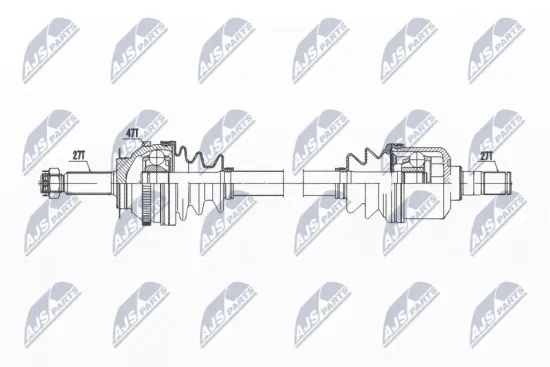 Antriebswelle Vorderachse links NTY NPW-HY-609 Bild Antriebswelle Vorderachse links NTY NPW-HY-609