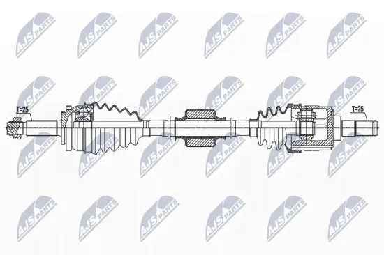 Antriebswelle Vorderachse rechts NTY NPW-HY-617 Bild Antriebswelle Vorderachse rechts NTY NPW-HY-617
