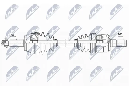 Antriebswelle Vorderachse links NTY NPW-HY-619 Bild Antriebswelle Vorderachse links NTY NPW-HY-619
