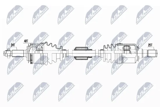 Antriebswelle Vorderachse rechts NTY NPW-HY-622 Bild Antriebswelle Vorderachse rechts NTY NPW-HY-622