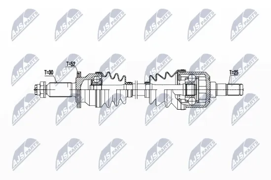 Antriebswelle Hinterachse links NTY NPW-HY-624 Bild Antriebswelle Hinterachse links NTY NPW-HY-624