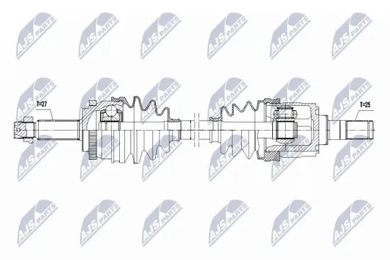 Gelenksatz, Antriebswelle Vorderachse links NTY NPW-ME-084 Bild Gelenksatz, Antriebswelle Vorderachse links NTY NPW-ME-084