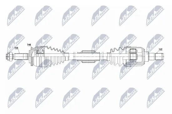 Gelenksatz, Antriebswelle Vorderachse rechts NTY NPW-ME-081 Bild Gelenksatz, Antriebswelle Vorderachse rechts NTY NPW-ME-081