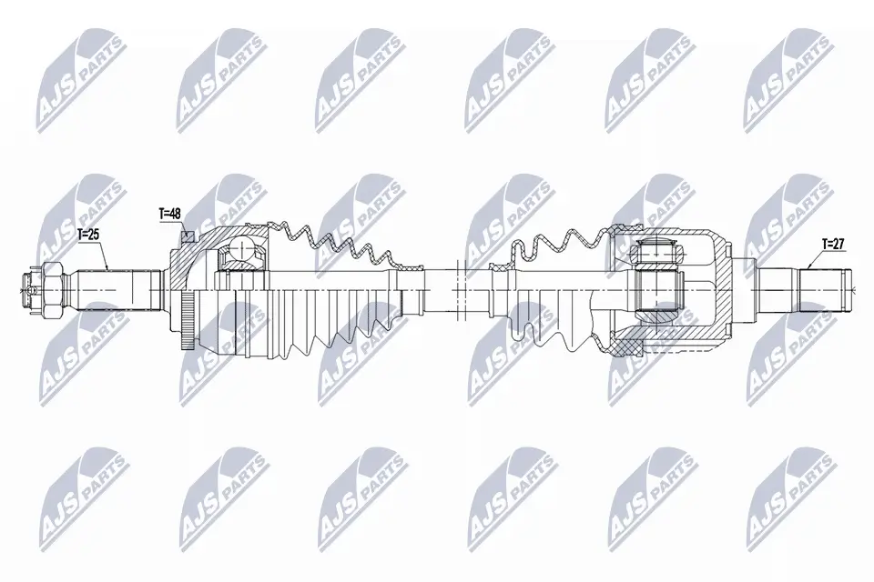 Gelenksatz, Antriebswelle Vorderachse rechts NTY NPW-ME-083