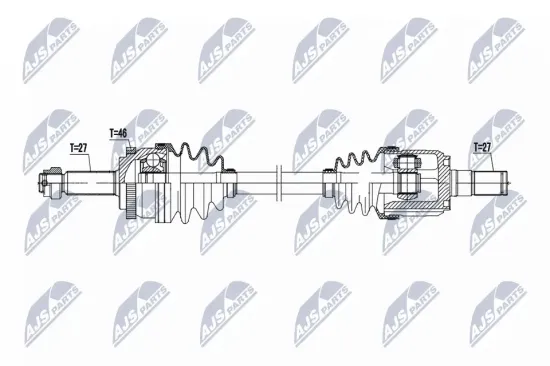 Antriebswelle Vorderachse links NTY NPW-HY-635 Bild Antriebswelle Vorderachse links NTY NPW-HY-635