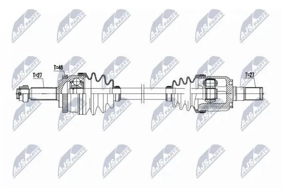 Antriebswelle Vorderachse rechts NTY NPW-HY-636 Bild Antriebswelle Vorderachse rechts NTY NPW-HY-636