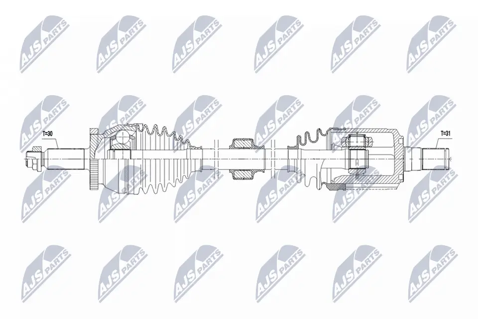Antriebswelle Vorderachse links NTY NPW-HY-638