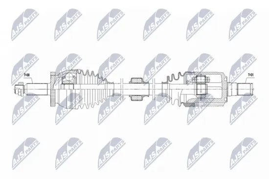 Antriebswelle Vorderachse links NTY NPW-HY-638 Bild Antriebswelle Vorderachse links NTY NPW-HY-638