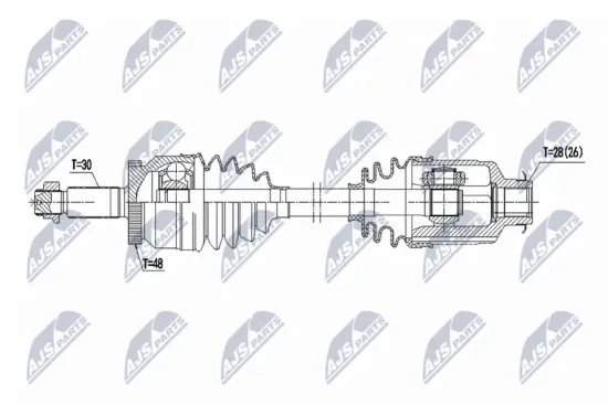 Antriebswelle Vorderachse rechts NTY NPW-HY-643 Bild Antriebswelle Vorderachse rechts NTY NPW-HY-643