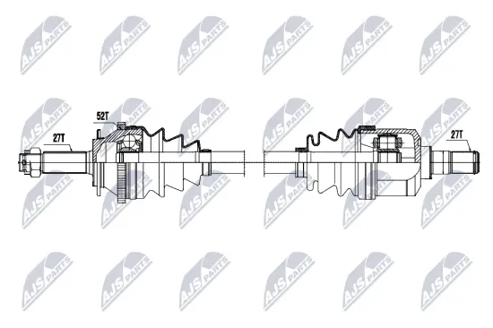 Antriebswelle Vorderachse links NTY NPW-HY-645 Bild Antriebswelle Vorderachse links NTY NPW-HY-645