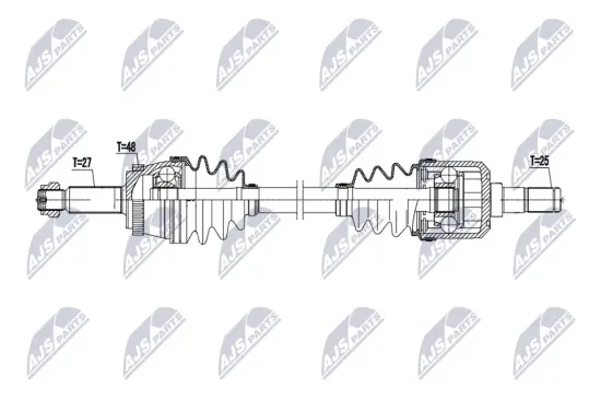 Antriebswelle Hinterachse NTY NPW-HY-650 Bild Antriebswelle Hinterachse NTY NPW-HY-650