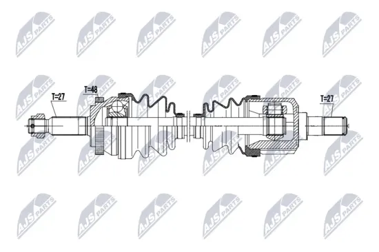 Antriebswelle Vorderachse rechts NTY NPW-HY-651 Bild Antriebswelle Vorderachse rechts NTY NPW-HY-651