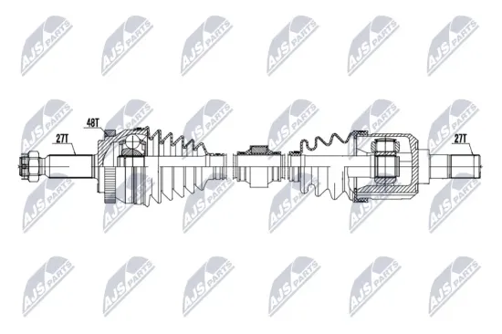 Antriebswelle Vorderachse links NTY NPW-HY-653 Bild Antriebswelle Vorderachse links NTY NPW-HY-653