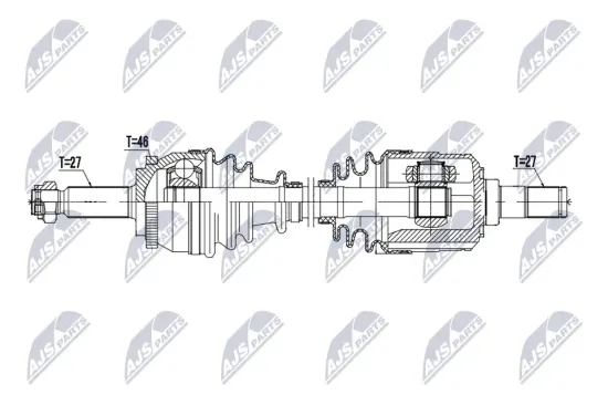 Antriebswelle Vorderachse links NTY NPW-HY-655 Bild Antriebswelle Vorderachse links NTY NPW-HY-655