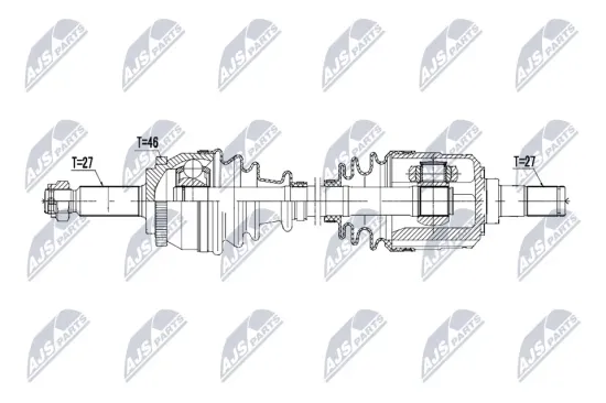 Antriebswelle Vorderachse rechts NTY NPW-HY-656 Bild Antriebswelle Vorderachse rechts NTY NPW-HY-656