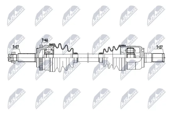 Antriebswelle Vorderachse rechts NTY NPW-BM-121 Bild Antriebswelle Vorderachse rechts NTY NPW-BM-121