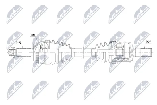 Antriebswelle Vorderachse links NTY NPW-HY-660 Bild Antriebswelle Vorderachse links NTY NPW-HY-660