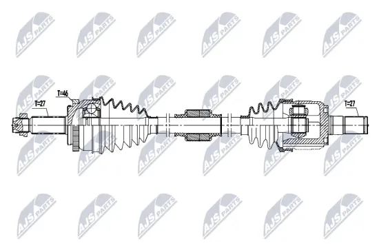 Gelenksatz, Antriebswelle Hinterachse links Hinterachse rechts Hinterachse NTY NPZ-TY-085 Bild Gelenksatz, Antriebswelle Hinterachse links Hinterachse rechts Hinterachse NTY NPZ-TY-085