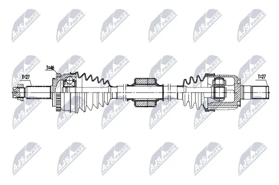 Antriebswelle Vorderachse rechts NTY NPW-HY-665 Bild Antriebswelle Vorderachse rechts NTY NPW-HY-665