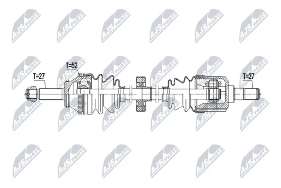 Antriebswelle Vorderachse rechts NTY NPW-HY-670 Bild Antriebswelle Vorderachse rechts NTY NPW-HY-670