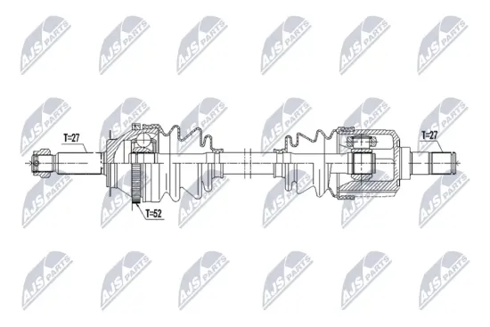 Antriebswelle Vorderachse links NTY NPW-HY-671 Bild Antriebswelle Vorderachse links NTY NPW-HY-671