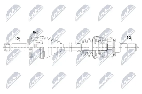 Antriebswelle Hinterachse links NTY NPW-HY-672 Bild Antriebswelle Hinterachse links NTY NPW-HY-672