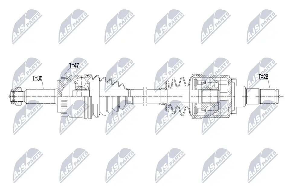 Antriebswelle Hinterachse rechts NTY NPW-HY-673