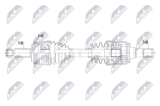 Antriebswelle Hinterachse rechts NTY NPW-HY-673 Bild Antriebswelle Hinterachse rechts NTY NPW-HY-673