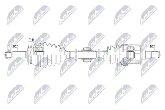 Antriebswelle Vorderachse links NTY NPW-HY-675 Bild Antriebswelle Vorderachse links NTY NPW-HY-675