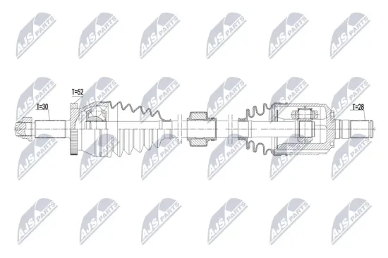 Antriebswelle Vorderachse links NTY NPW-HY-677 Bild Antriebswelle Vorderachse links NTY NPW-HY-677
