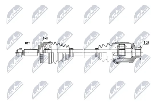 Antriebswelle Vorderachse rechts NTY NPW-HY-678 Bild Antriebswelle Vorderachse rechts NTY NPW-HY-678