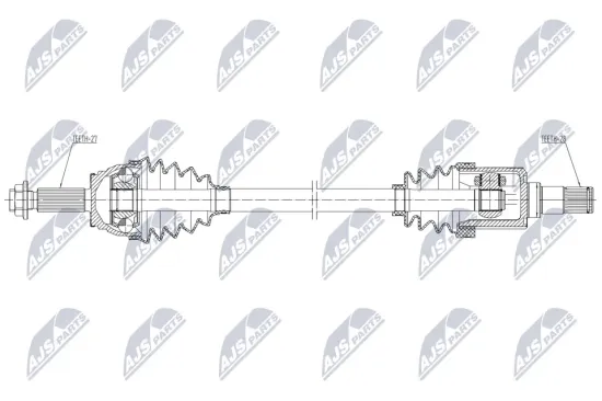 Antriebswelle Vorderachse links NTY NPW-HY-681 Bild Antriebswelle Vorderachse links NTY NPW-HY-681