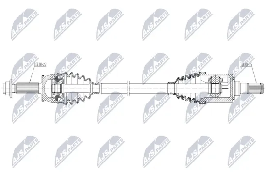 Antriebswelle Hinterachse rechts NTY NPW-HY-684 Bild Antriebswelle Hinterachse rechts NTY NPW-HY-684