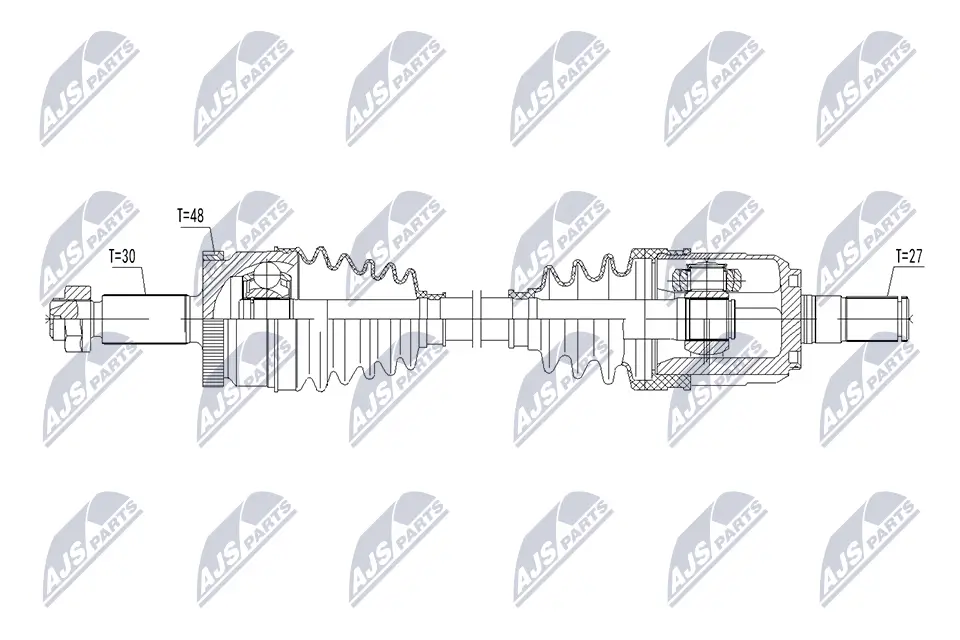 Antriebswelle Vorderachse rechts NTY NPW-HY-688